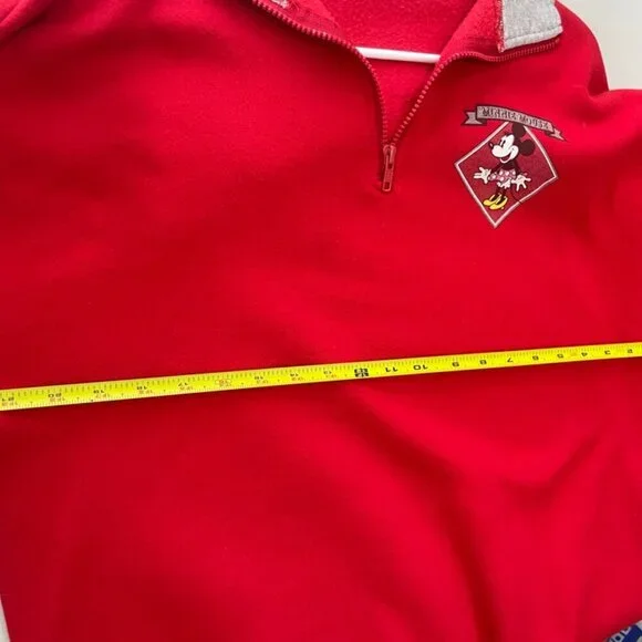 Y2K WALT DISNEY SWEATSHIRT AUTHENTIC RED MINNI MOUSE POLKA DOT DRESS Sz L - Picture 8 of 16